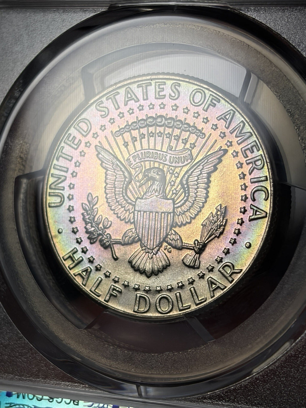 1988-D PCGS MS64 Kennedy Half Dollar Rainbow Neon Toning