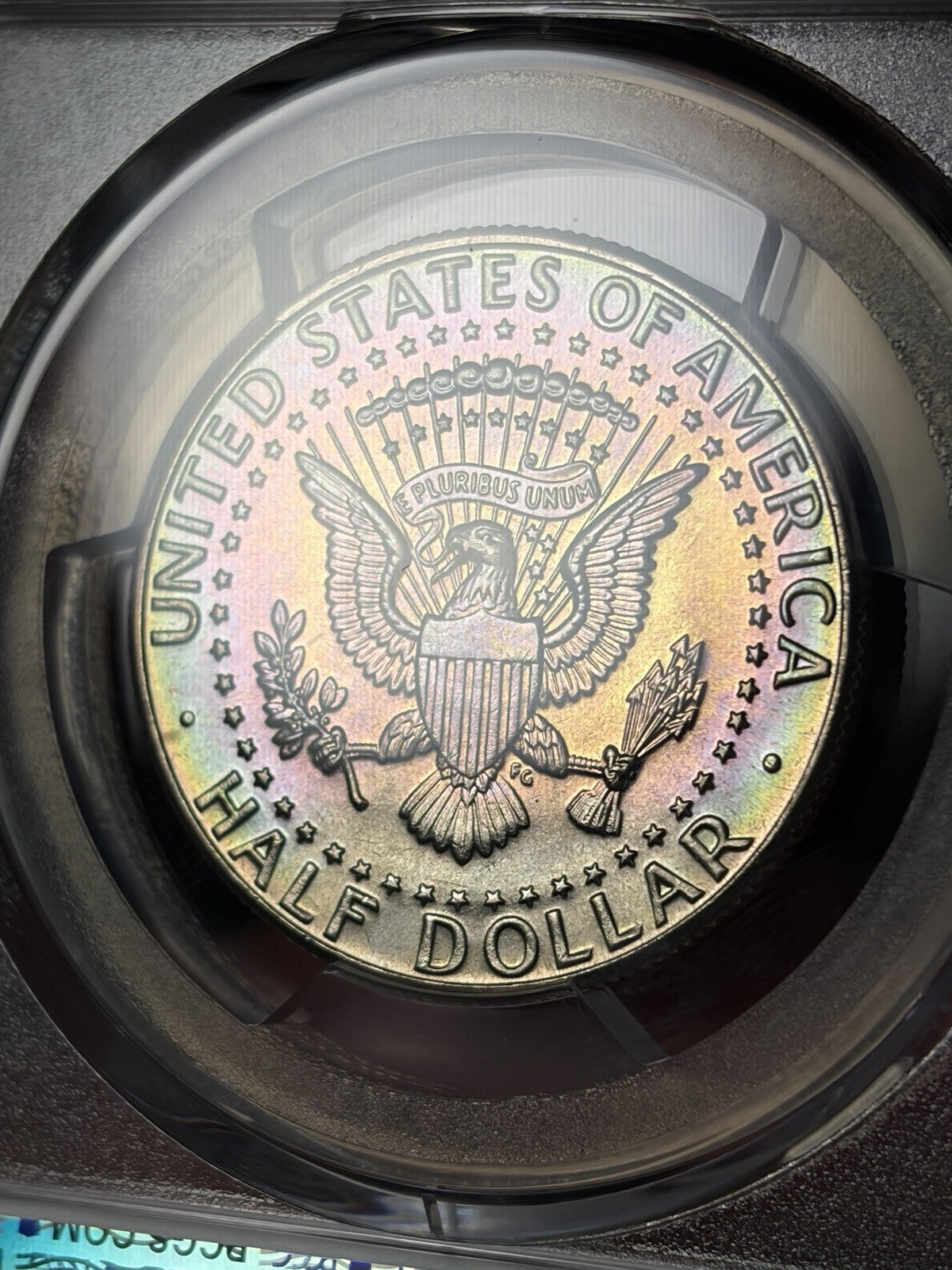 1988-D PCGS MS64 Kennedy Half Dollar Rainbow Neon Toning