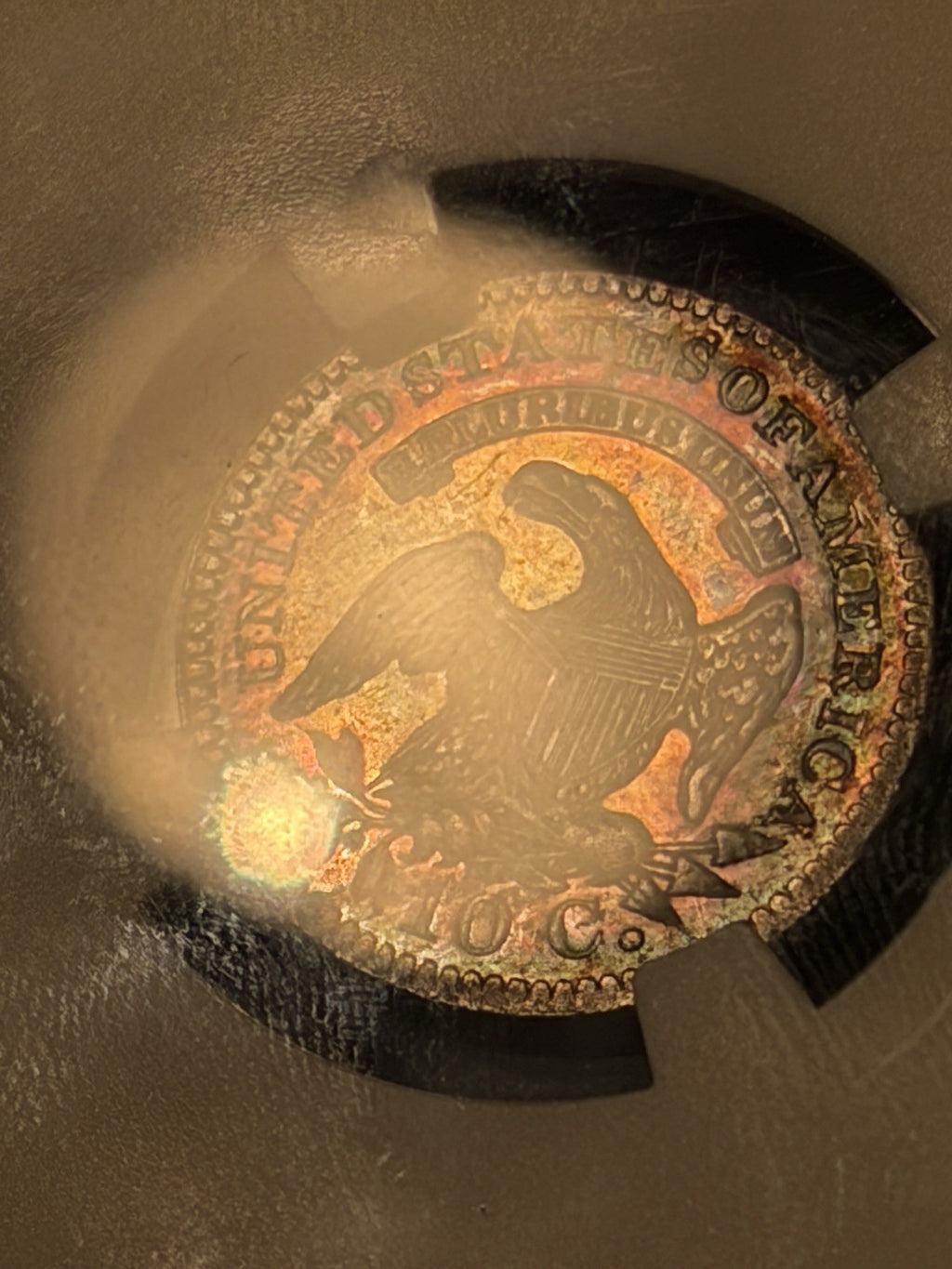 1821 NGC MS64 Large Date Capped Bust Dime JR-7