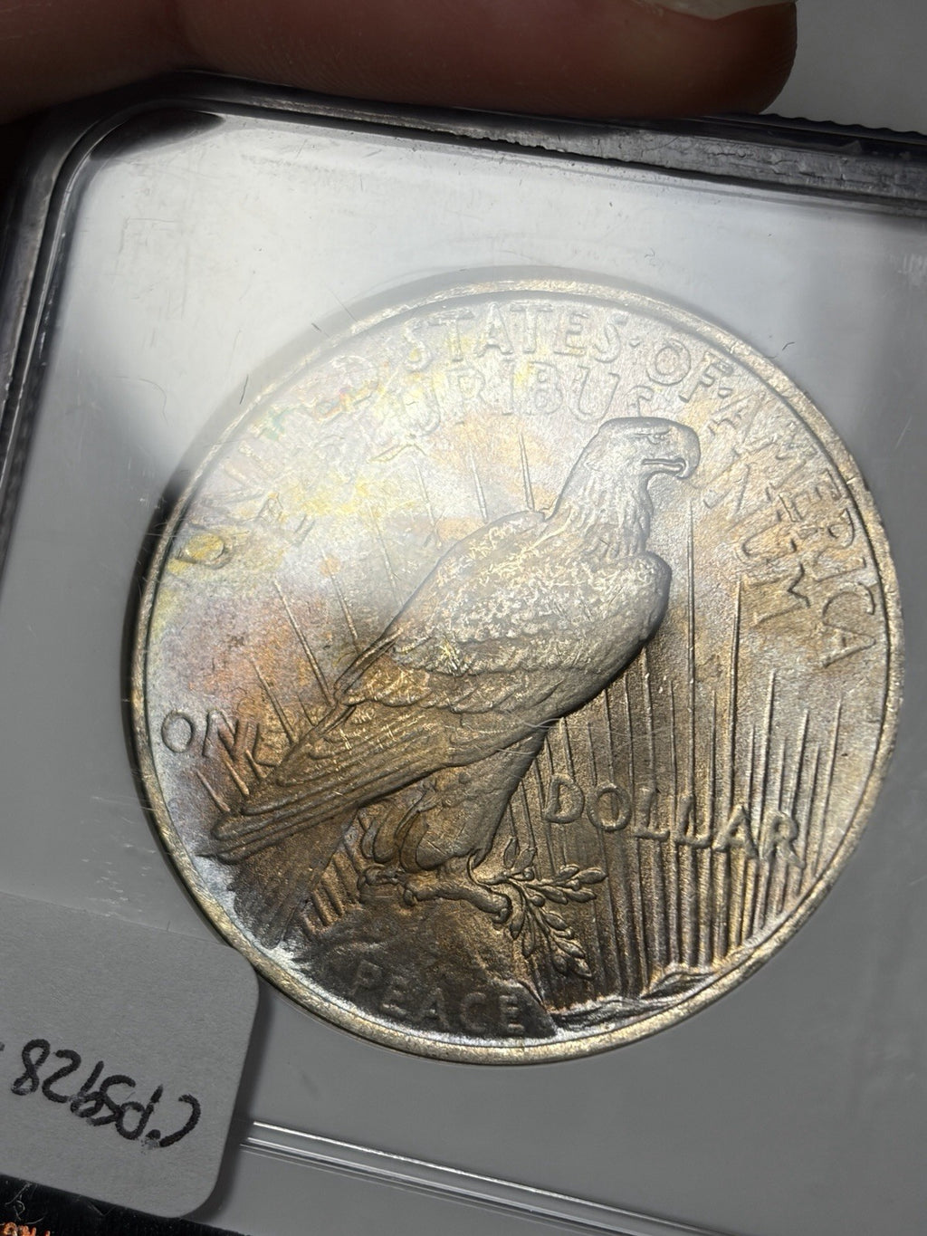 1923 NGC MS63 Peace Silver Dollar Toned RARE