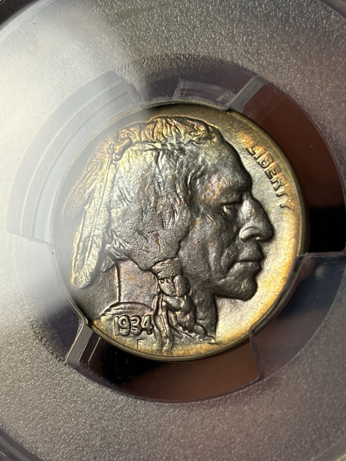 1934-D PCGS MS64 Buffalo Nickel Toned Toning