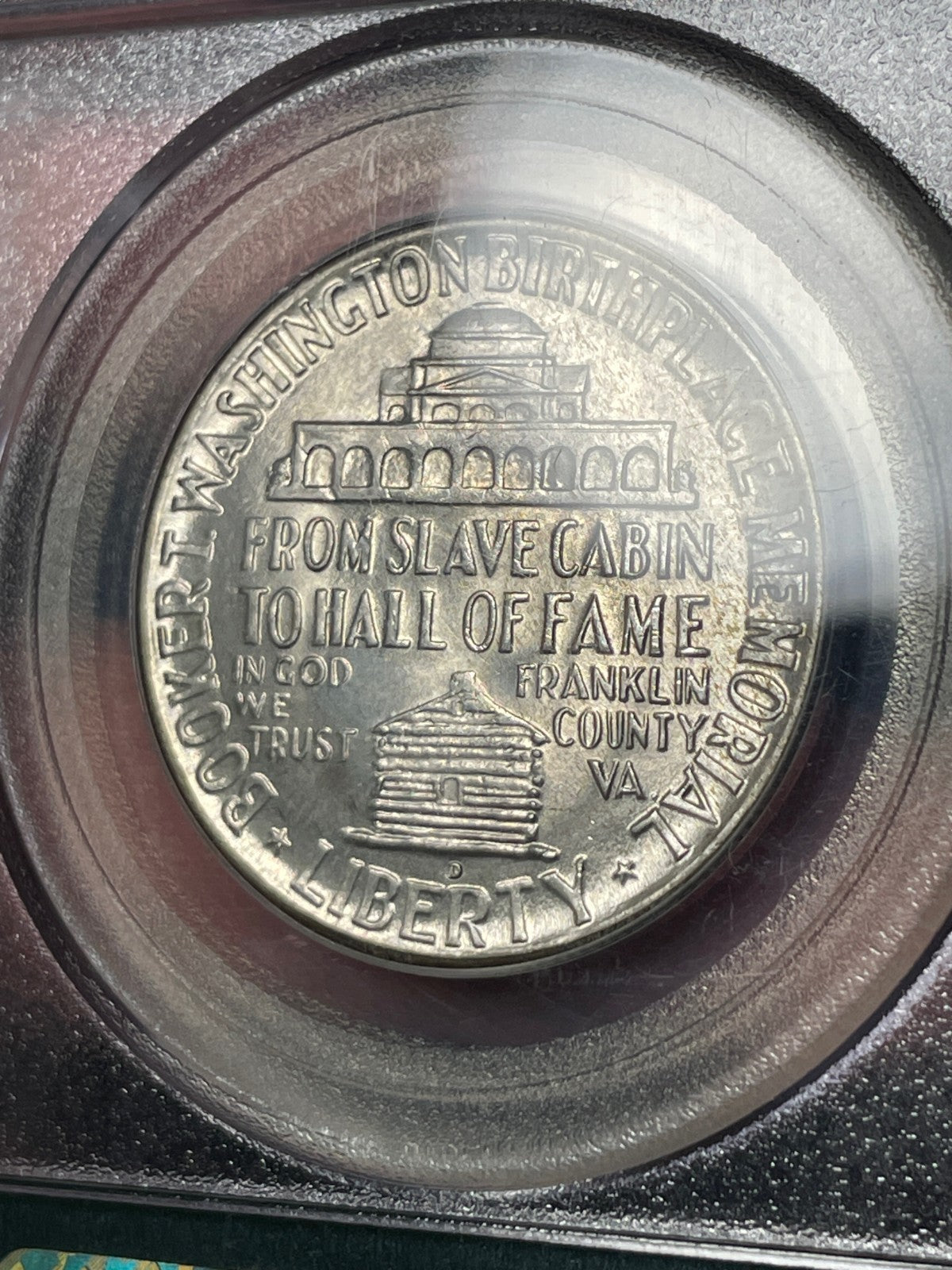 1946-D PCGS MS64 CAC Booker T Washington Commemorative Half Dollar Old Blue