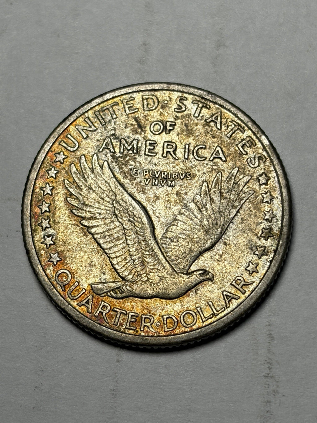 1917 Type 1 Standing Liberty Quarter Toned