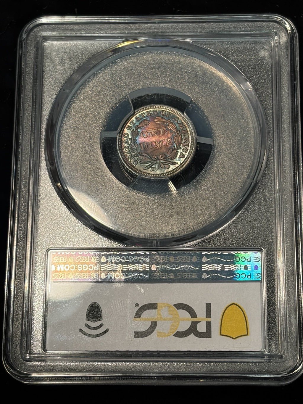 1854 PCGS MS67 Seated Liberty Dime Toned WOW