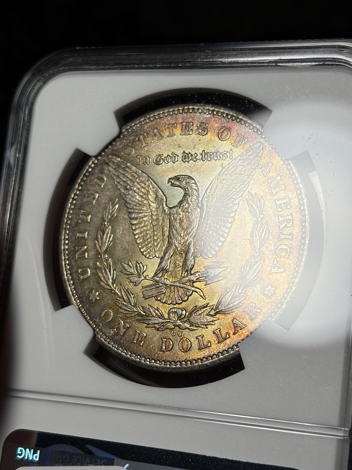 1878-CC NGC MS61 Morgan Silver Dollar Reverse Toned
