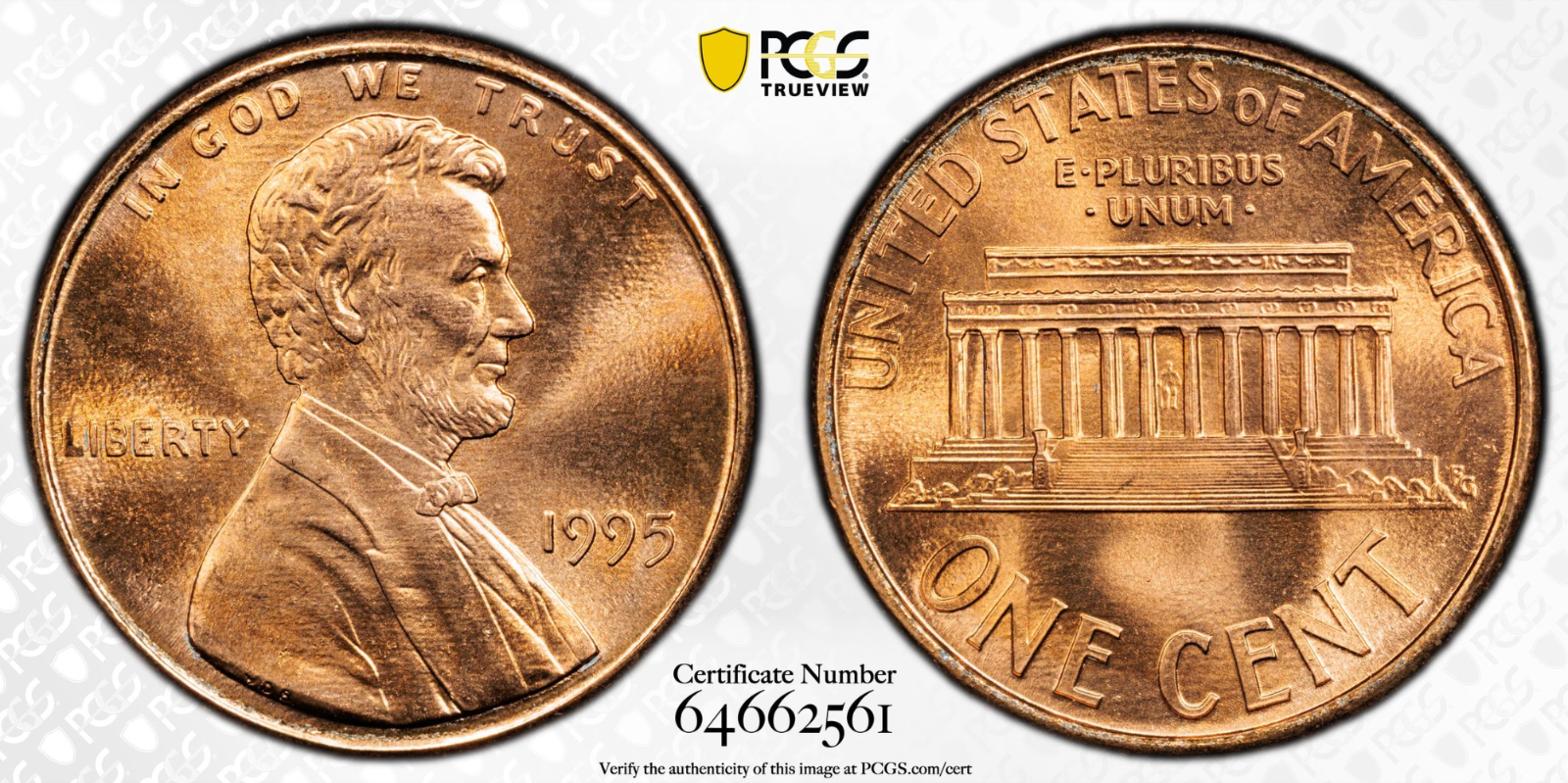 1995 PCGS MS68 RD CAC Lincoln Memorial Cent Doubled Die Obverse