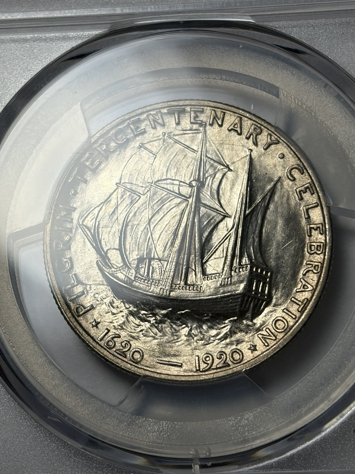 1920 PCGS MS62 Pilgrim Commemorative Half Dollar