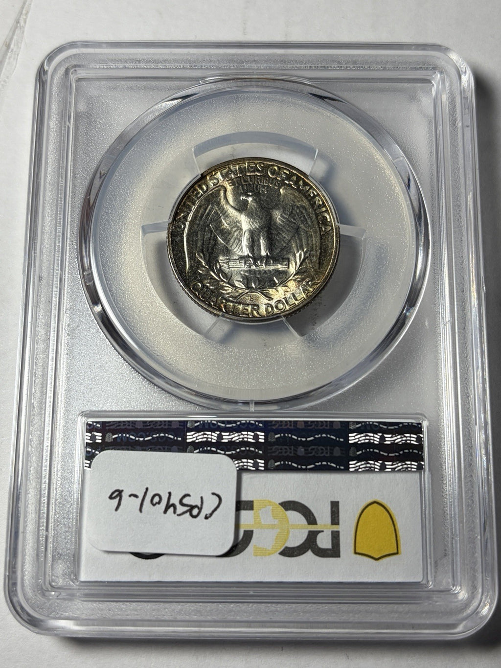 1947-S PCGS MS67 CAC Washington Silver Quarter Toned