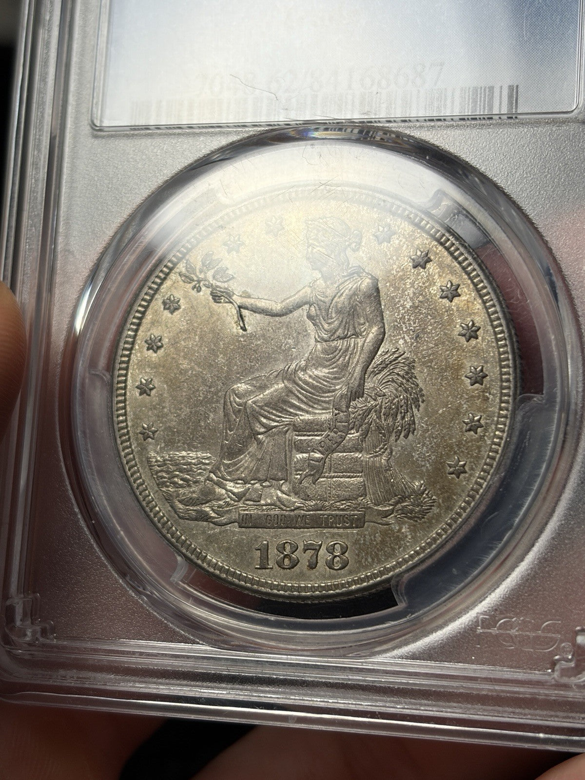 1878-S PCGS MS62 Trade Silver Dollar Original Look
