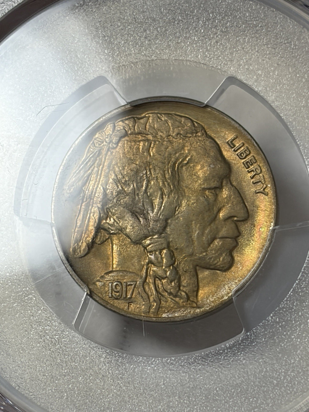 1917-D PCGS MS64 Buffalo Nickel Toned