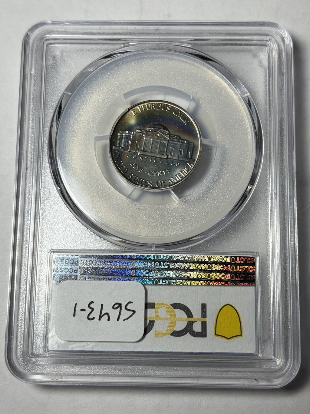 1938 PCGS PR68 Jefferson Nickel Proof Rainbow Toned