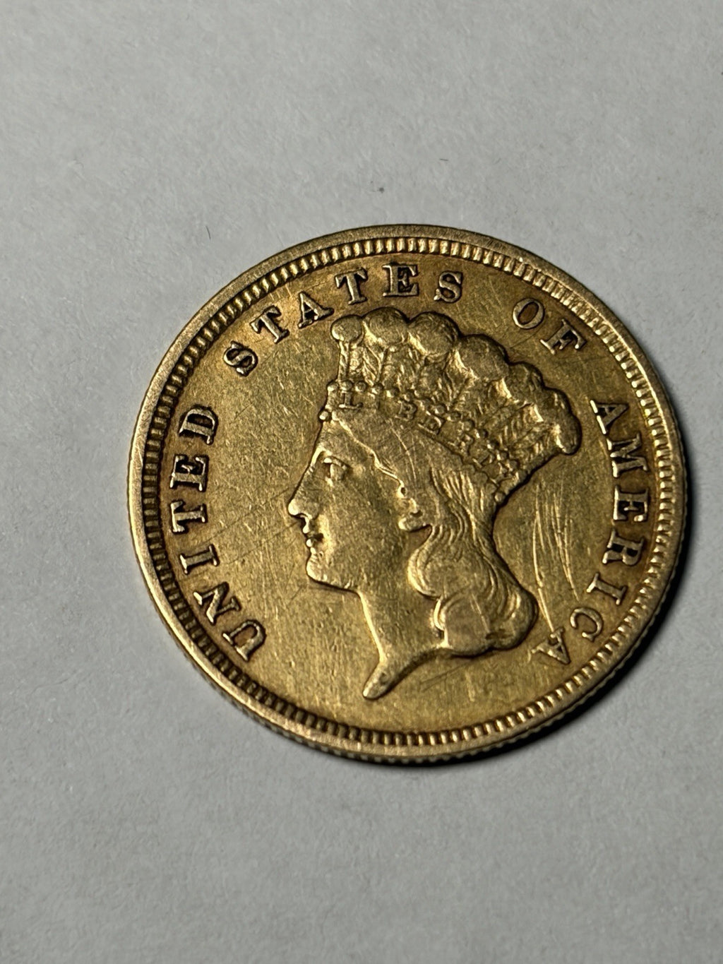 1854 Three Dollar Gold Piece G$3 Details