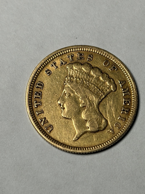 1854 Three Dollar Gold Piece G$3 Details