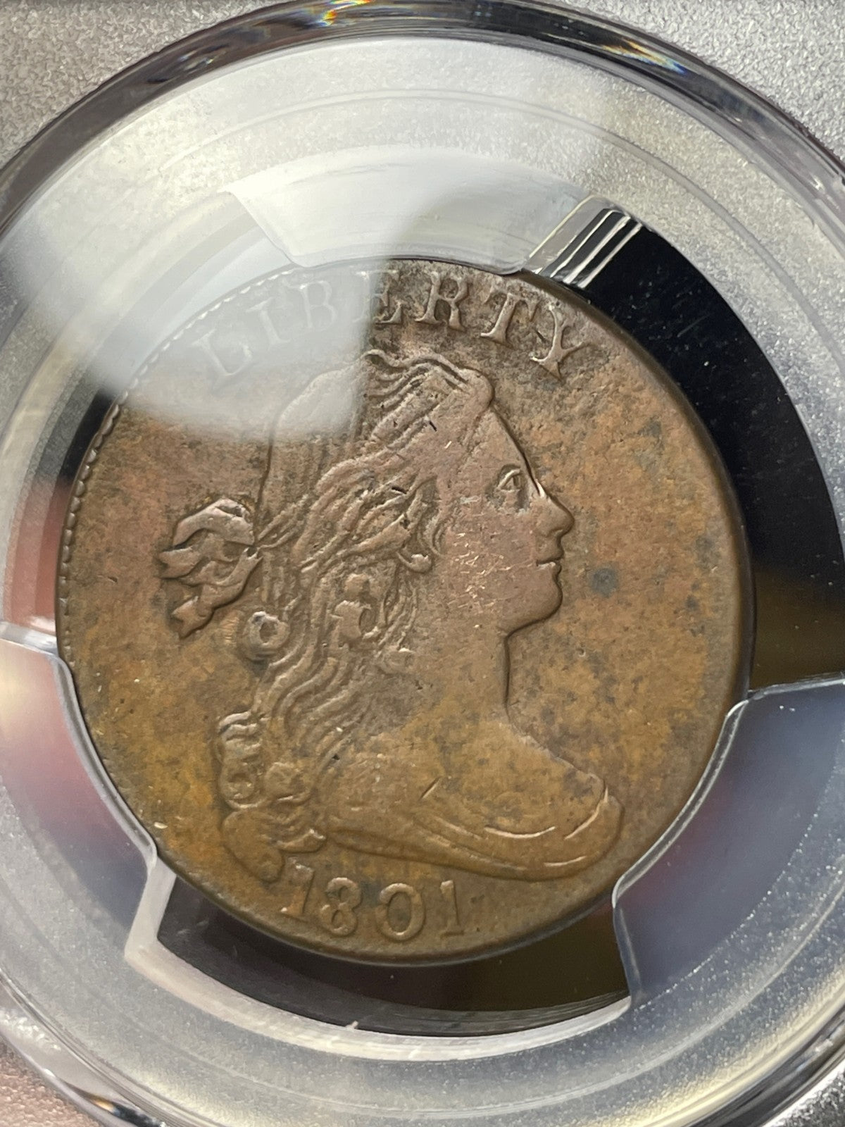 1801 PCGS VF Details Draped Bust Large Cent S-219 3 Errors RARE