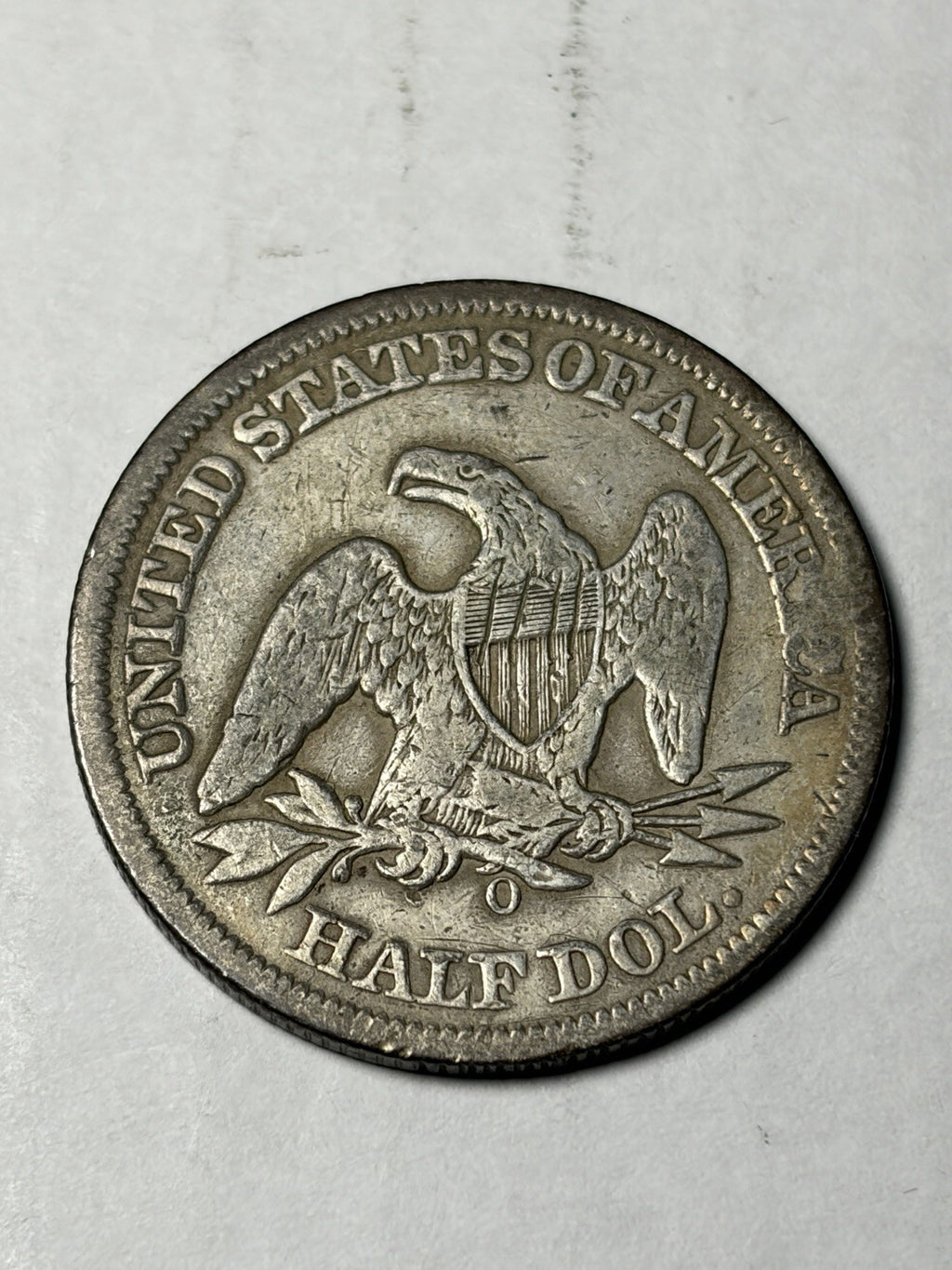 1858 Seated Liberty Half Dollar "Potty Half Dollar"