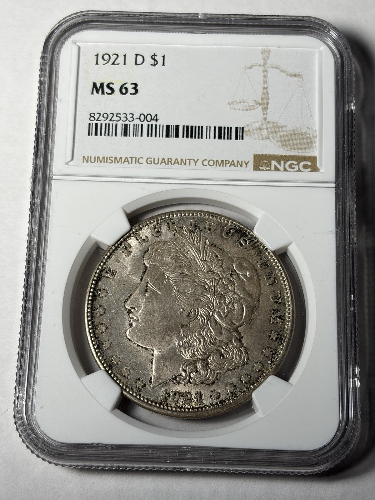 1921-D NGC MS63 Morgan Silver Dollar