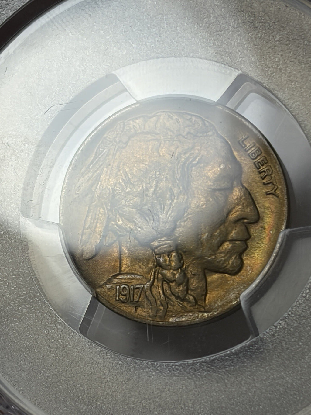 1917-D PCGS MS64 Buffalo Nickel Toned