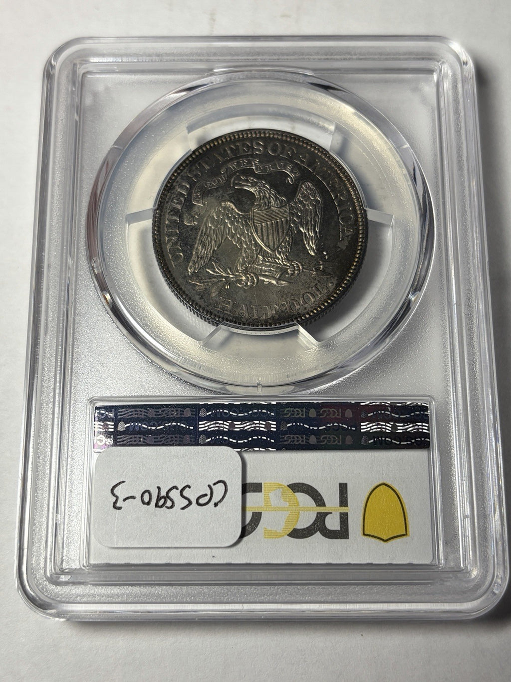 1873 PCGS PR65 Seated Liberty Half Dollar Witih Arrows Toned PROOF