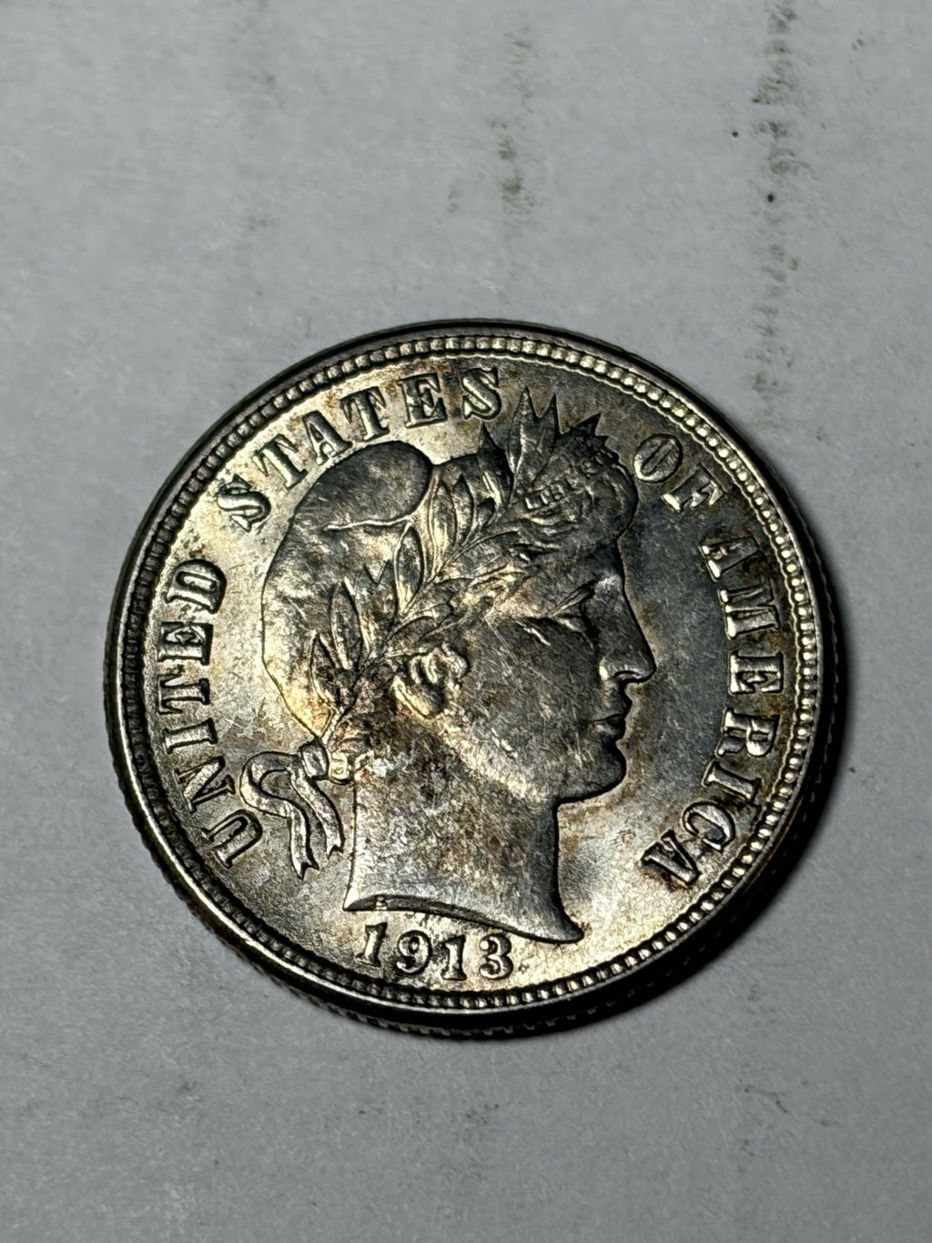 1913 Barber Silver Dime