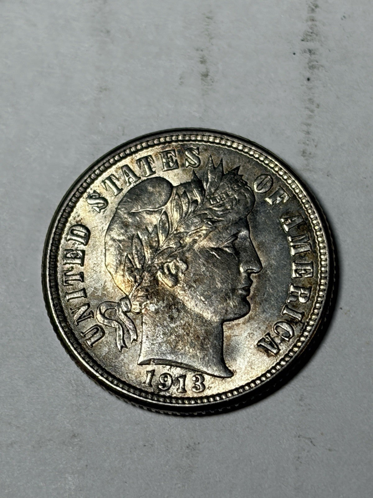 1913 Barber Silver Dime