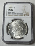 1885-S NGC MS62 Morgan Silver Dollar