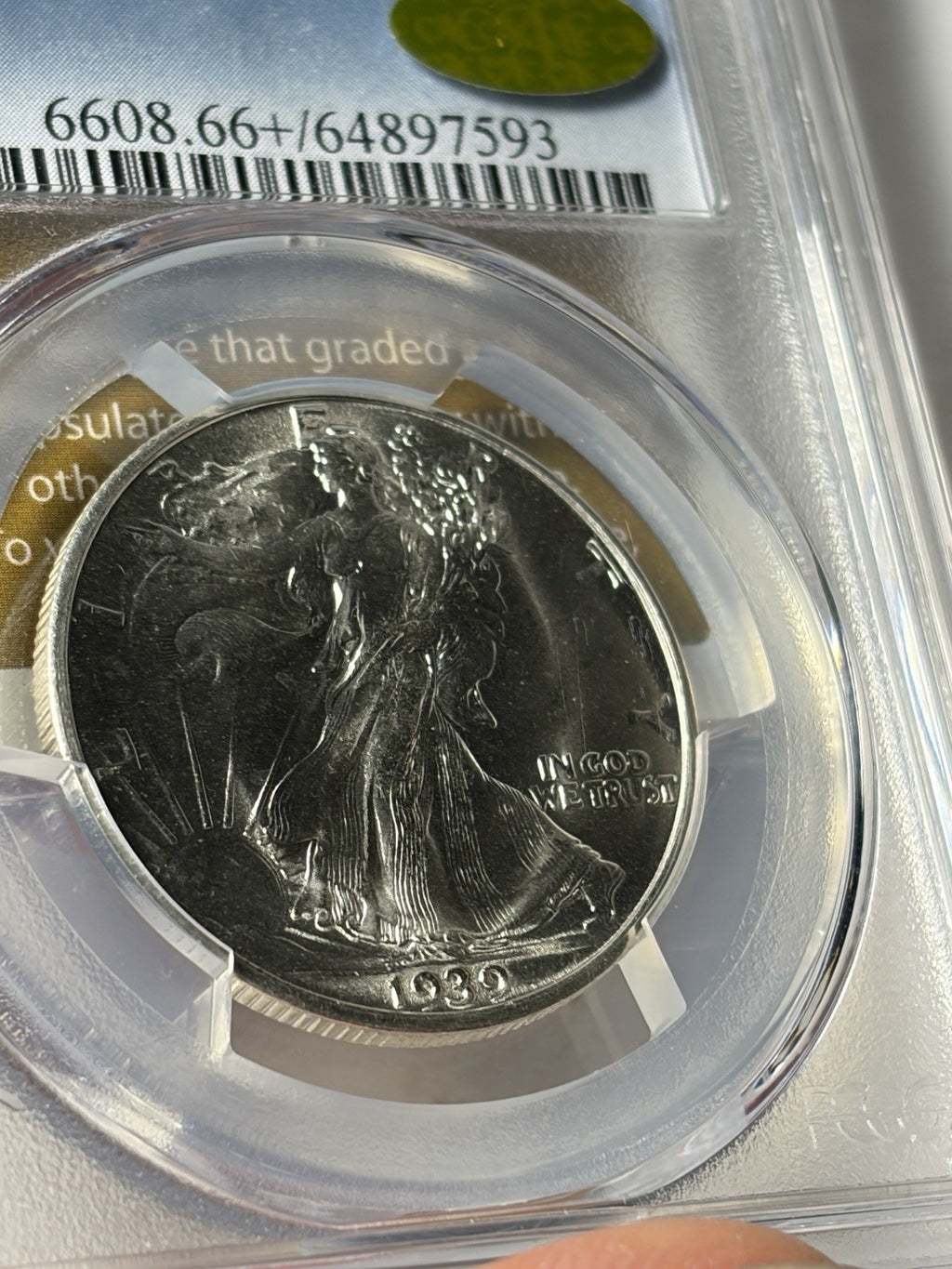 1939-S PCGS MS66+ GOLD CAC Walking Liberty Half Dollar