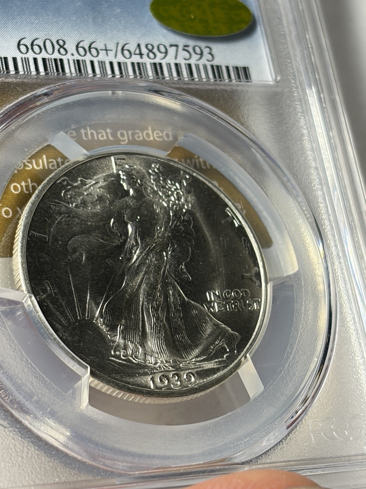 1939-S PCGS MS66+ GOLD CAC Walking Liberty Half Dollar