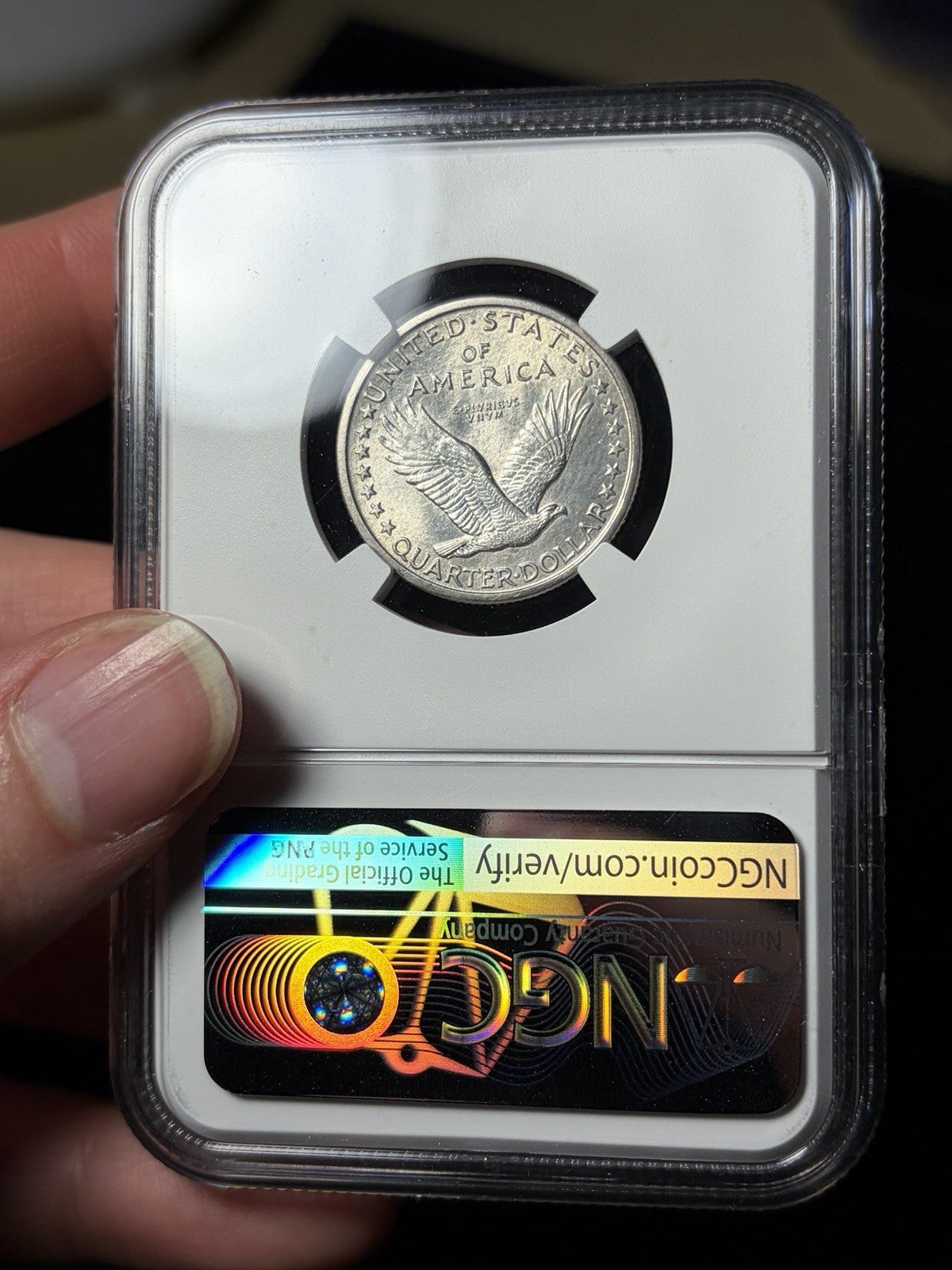 1917-D Type 1 NGC UNC Details Standing Liberty Quarter
