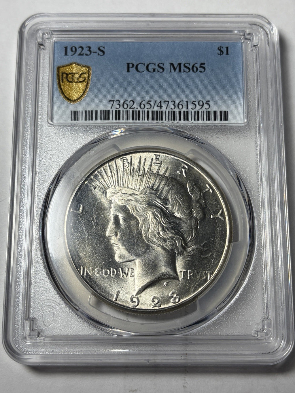 1923-S PCGS MS65 Peace Silver Dollar