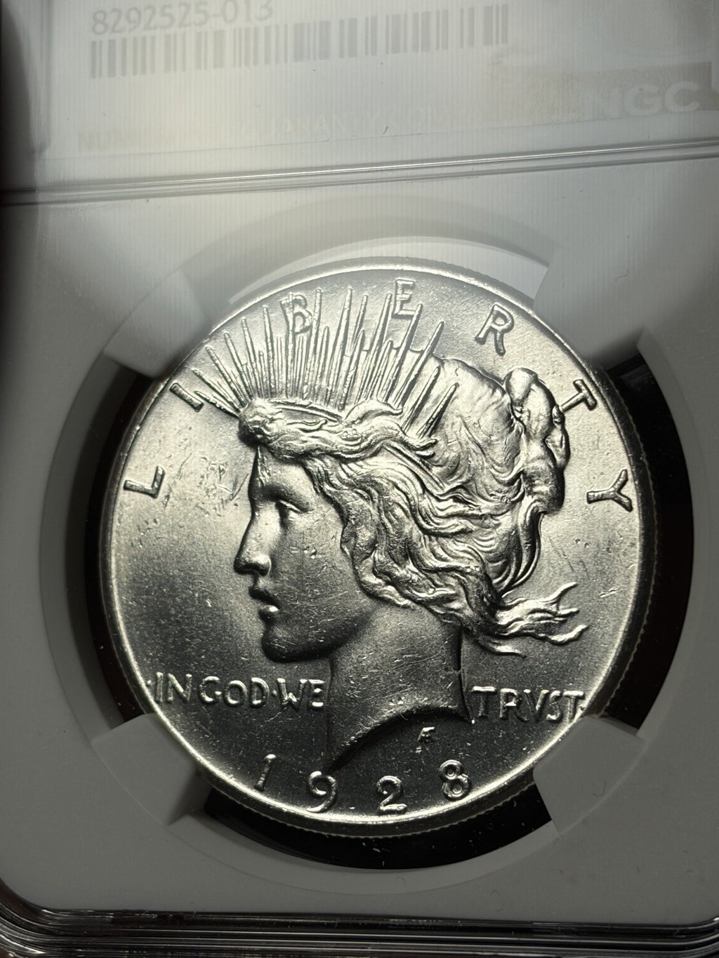 1928 NGC MS62 Peace Silver Dollar Key Date Blast White