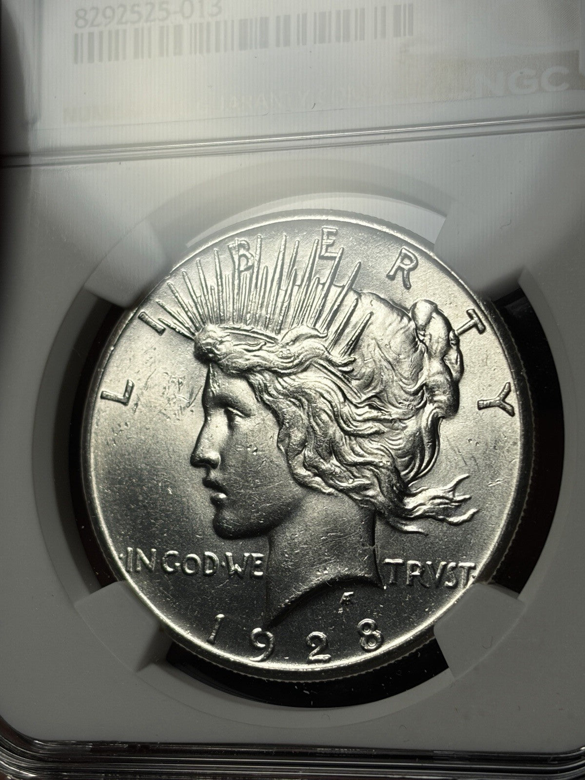 1928 NGC MS62 Peace Silver Dollar Key Date Blast White
