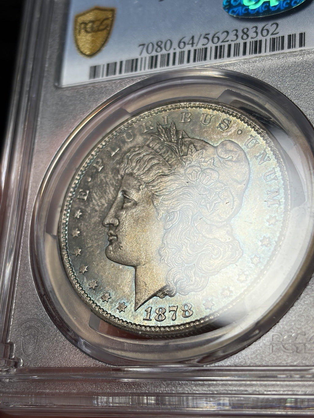 1878-CC PCGS MS64 CAC Morgan Dollar Toned Original