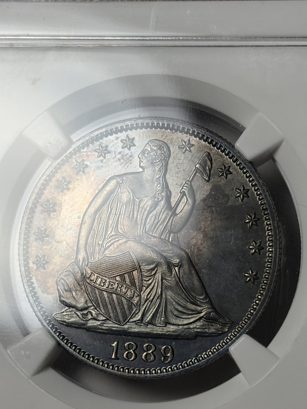 1889 NGC MS64 Seated Liberty Half Dollar Toned