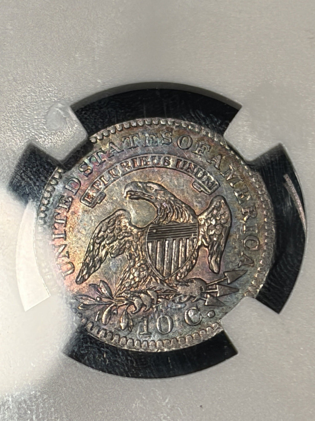 1821 NGC MS64 Large Date Capped Bust Dime JR-7