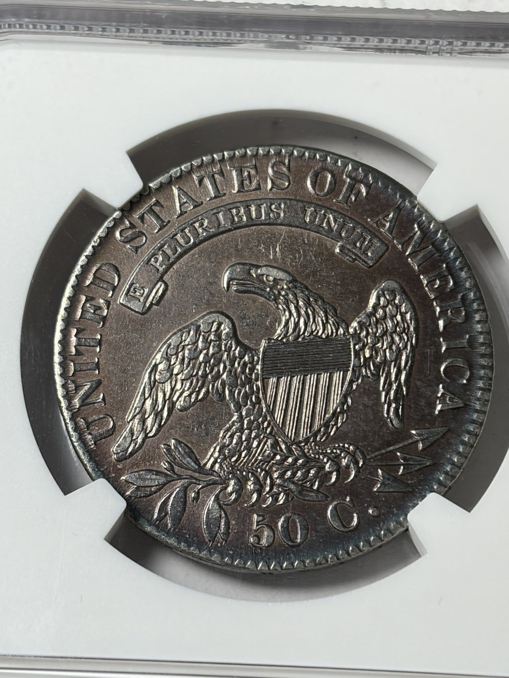 1832 NGC AU Details Capped Bust Half Dollar Toned