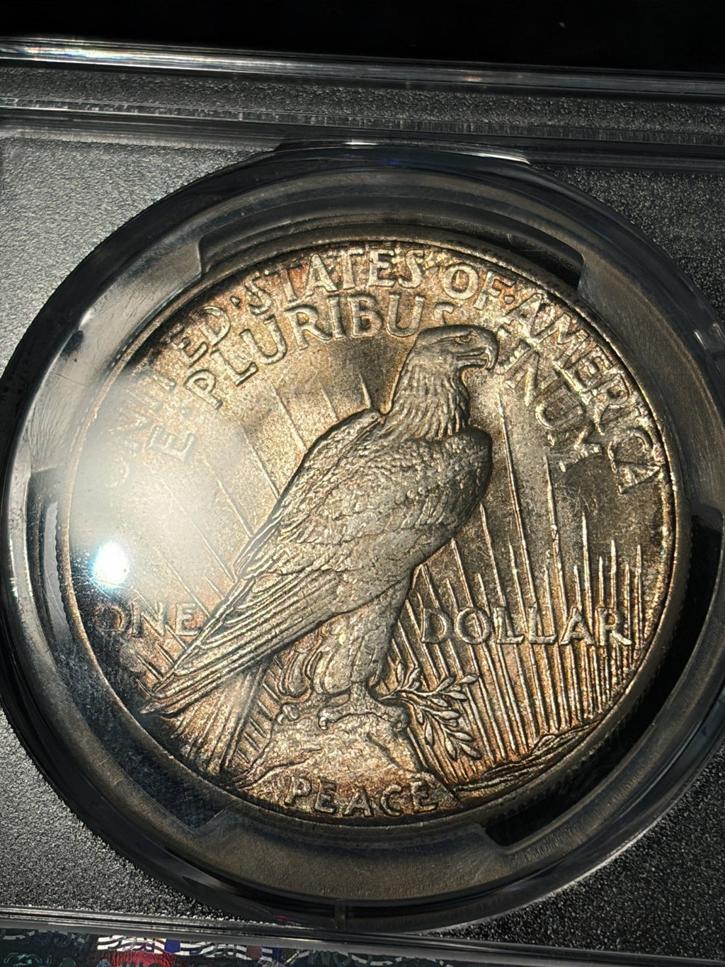 1921 PCGS MS65+ CAC Peace Dollar Toned PQ