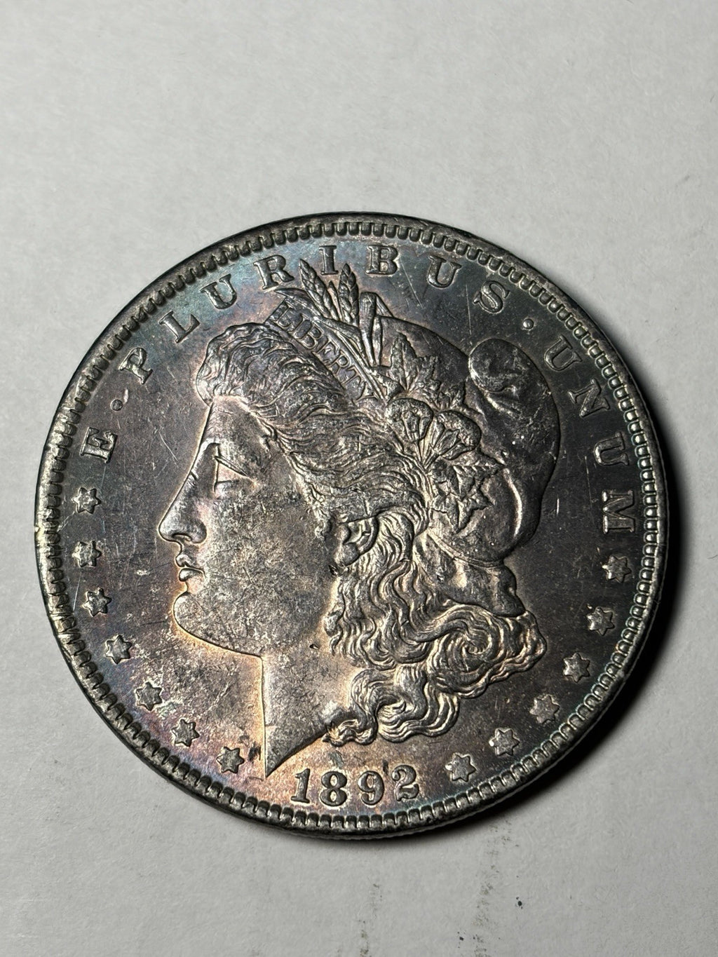 1892 Morgan Silver Dollar Toned