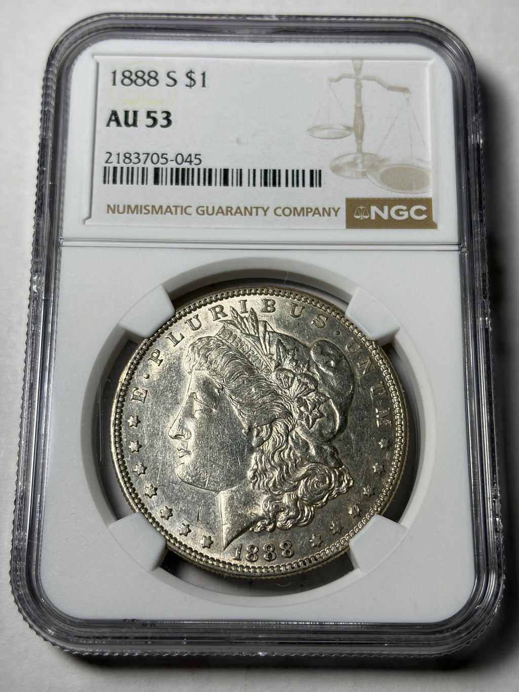 1888-S NGC AU53 Morgan Silver Dollar