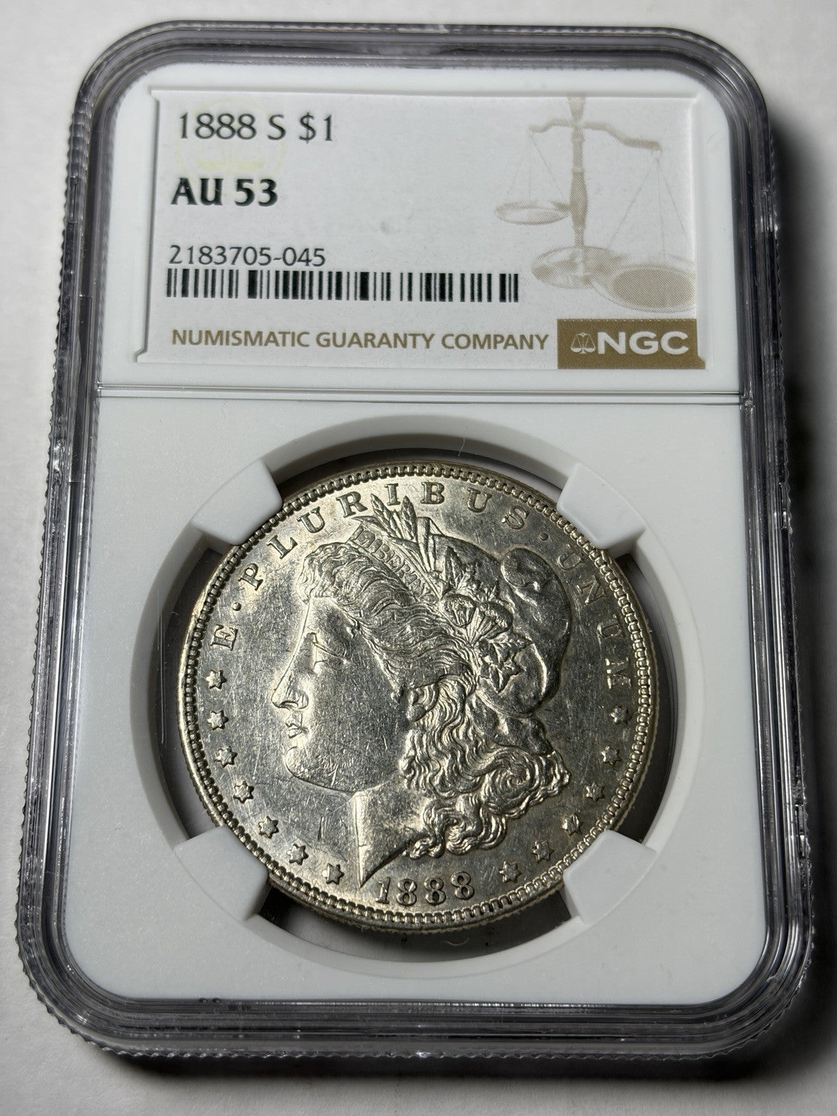 1888-S NGC AU53 Morgan Silver Dollar