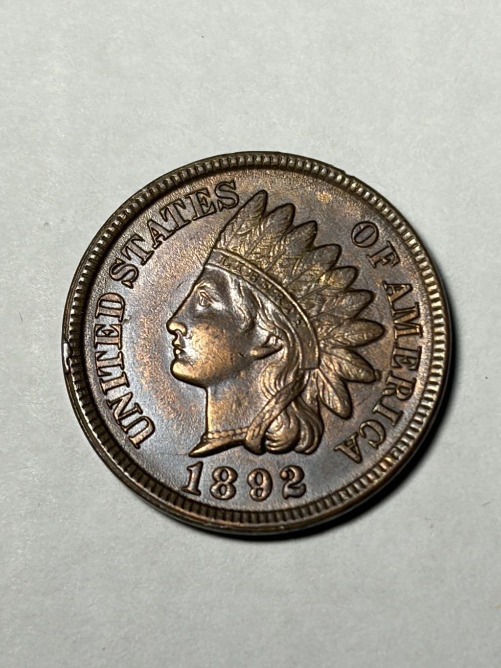 1892 Indian Head Cent Details