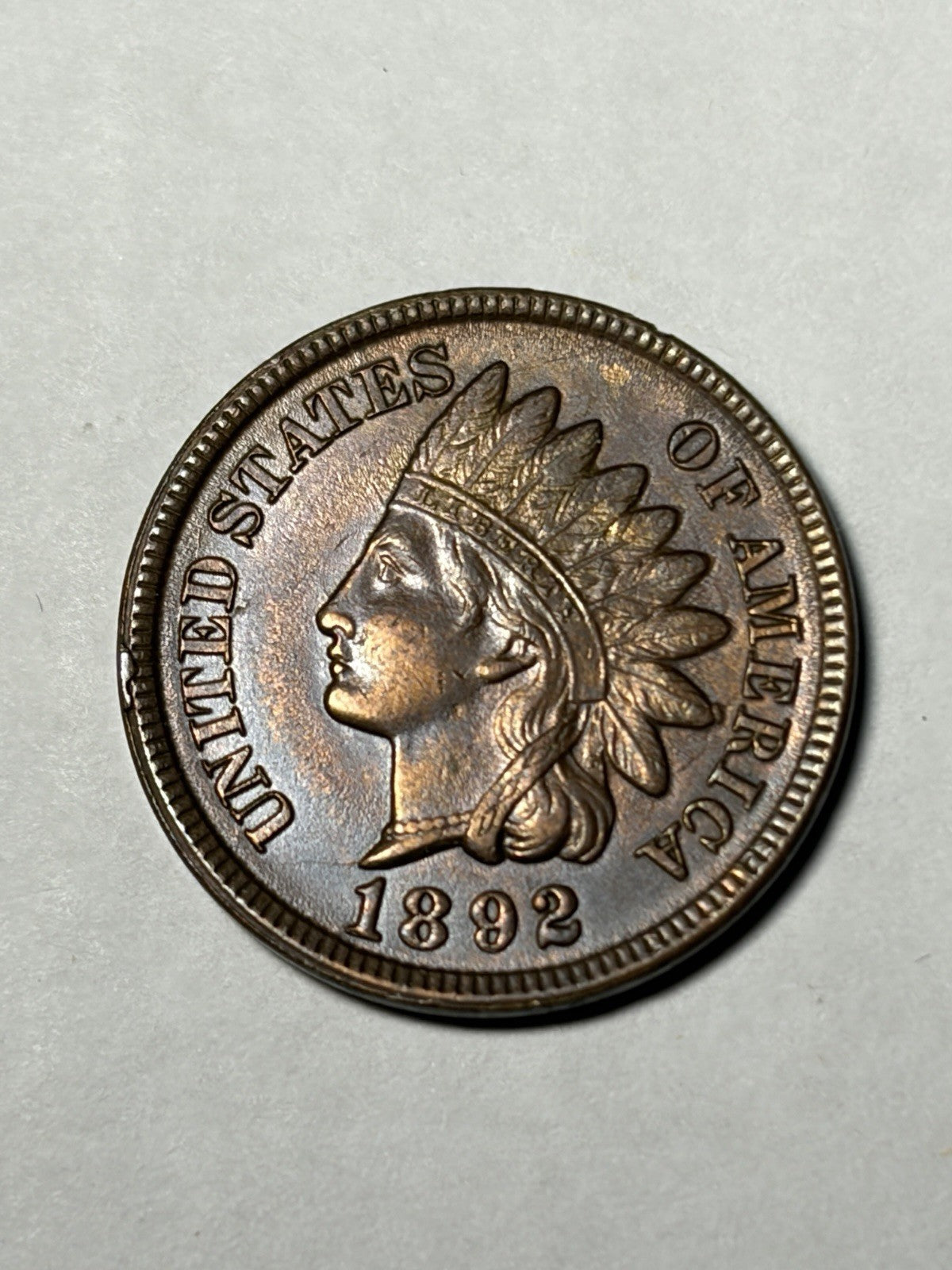 1892 Indian Head Cent Details