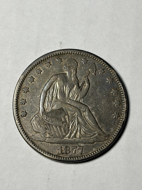 1877 Seated Liberty Half Dollar Toned