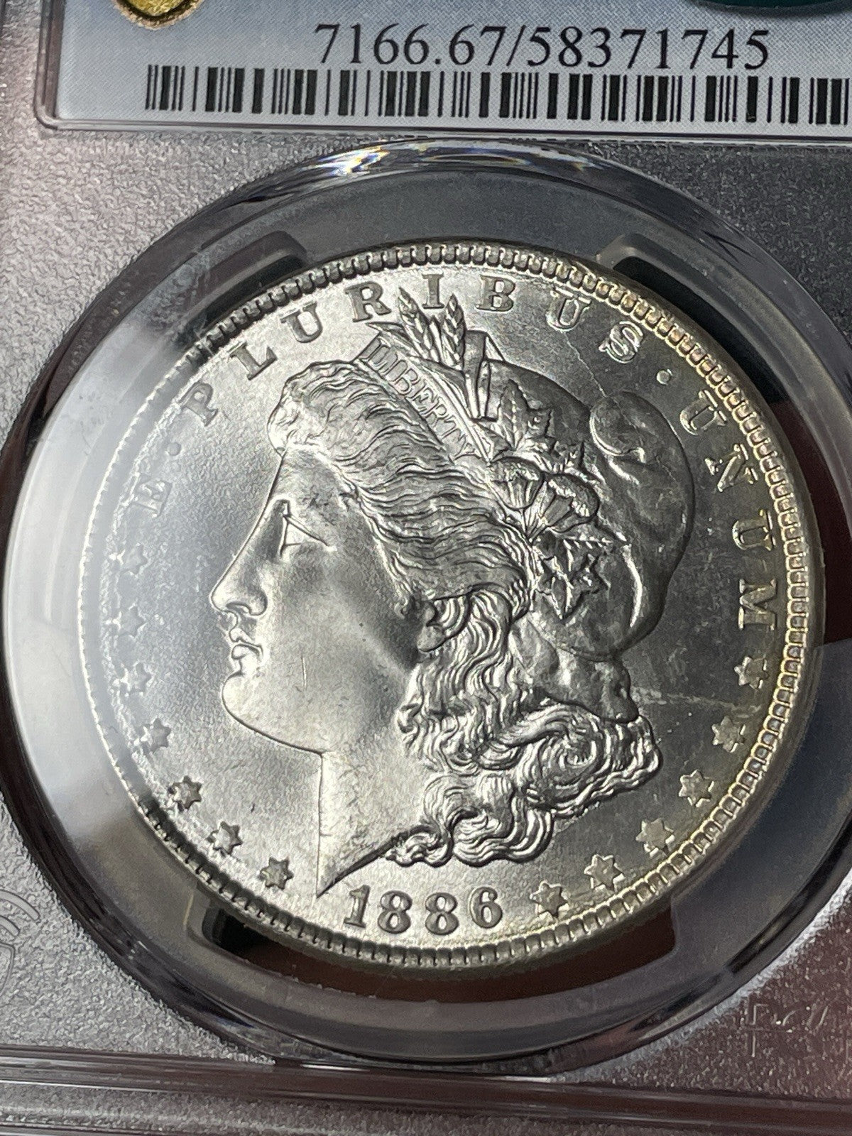 1886 PCGS MS67 CAC Morgan Silver Dollar SUPERB