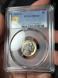 1934-D PCGS MS64 Buffalo Nickel Toned Toning