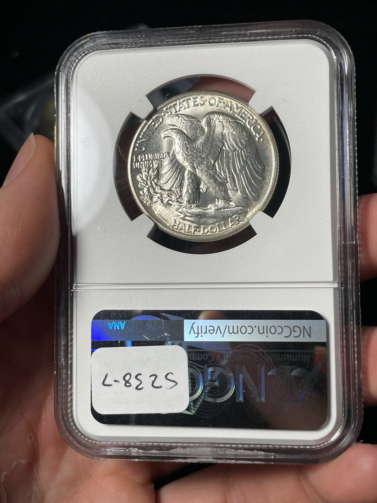 1943 NGC AU58 CAC Walking Liberty Half Dollar Everyman Registry