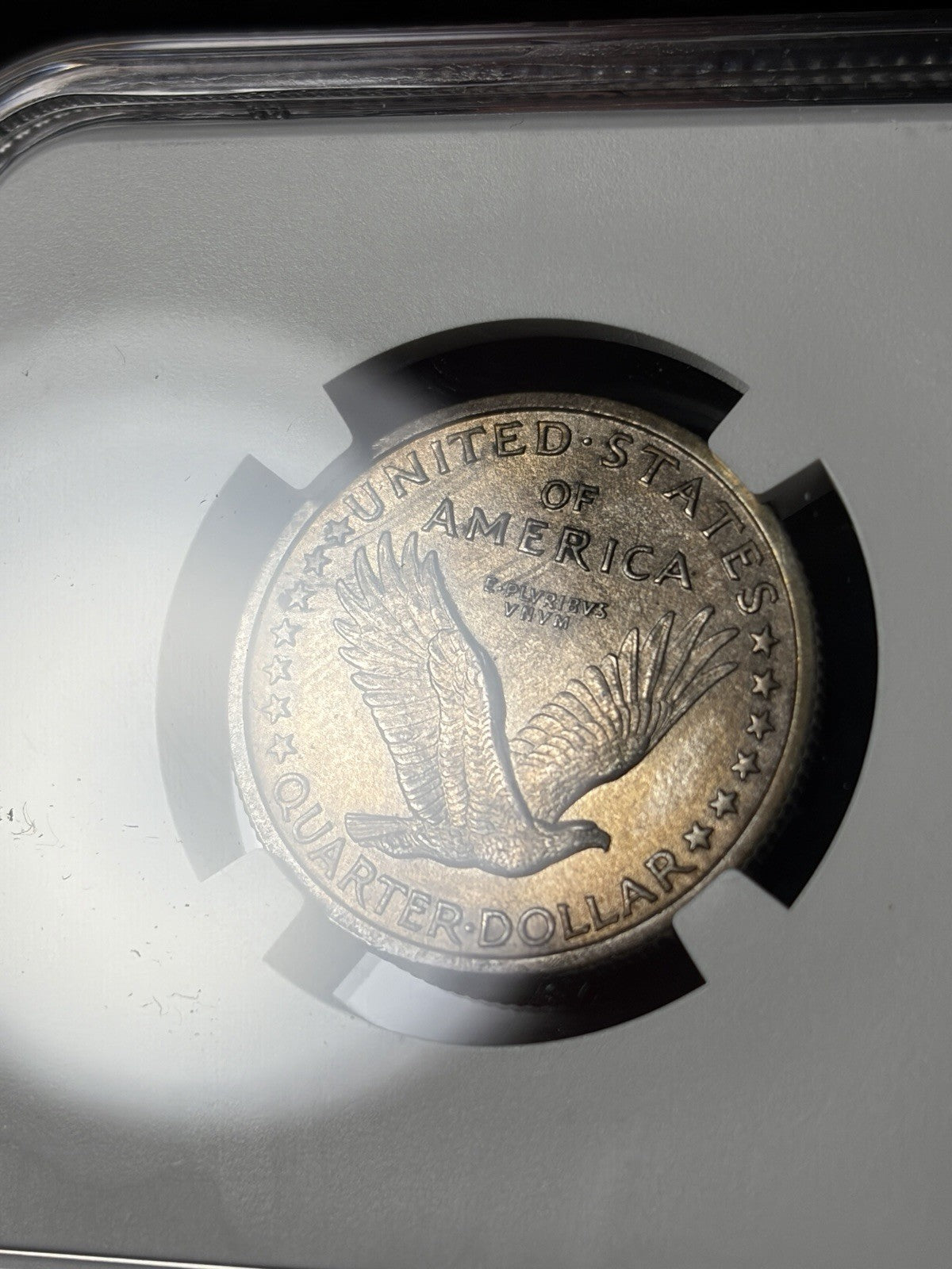 1917 Type 1 NGC Unc Details Standing Liberty Quarter Toned