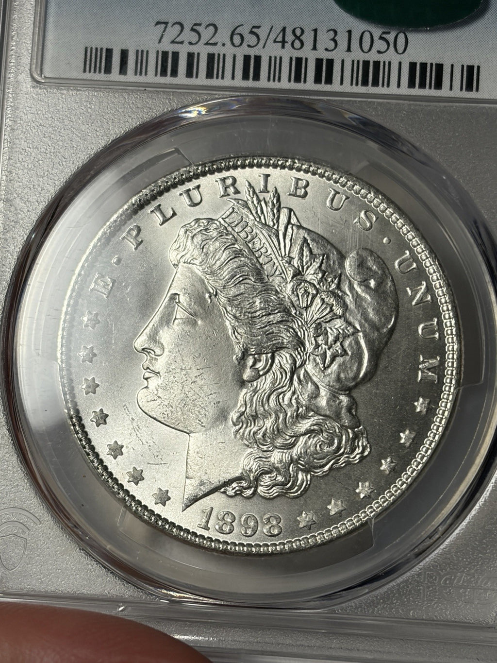 1898 PCGS MS65 CAC Morgan Silver Dollar