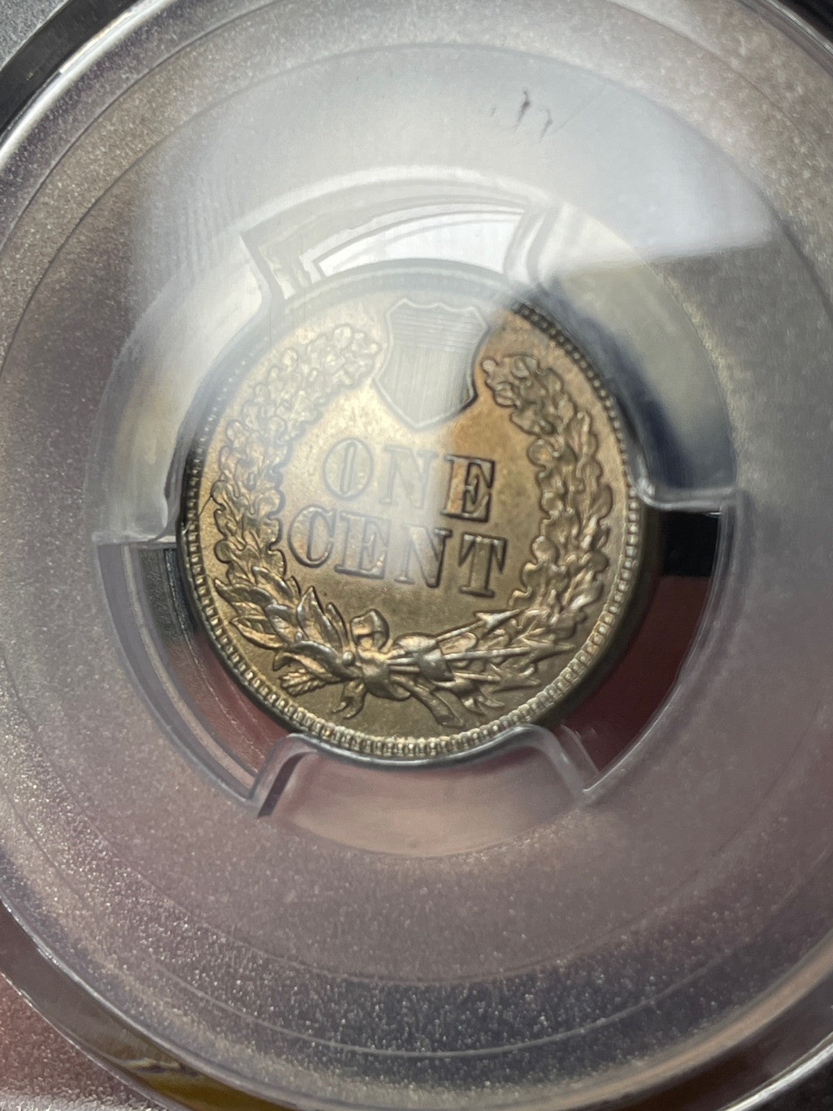 1863 PCGS MS63 Copper Nickel Indian Head Cent Toned