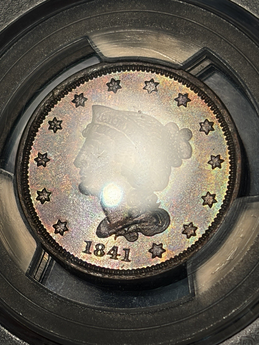 1841 PCGS PR64 BN Braided Hair Large Cent