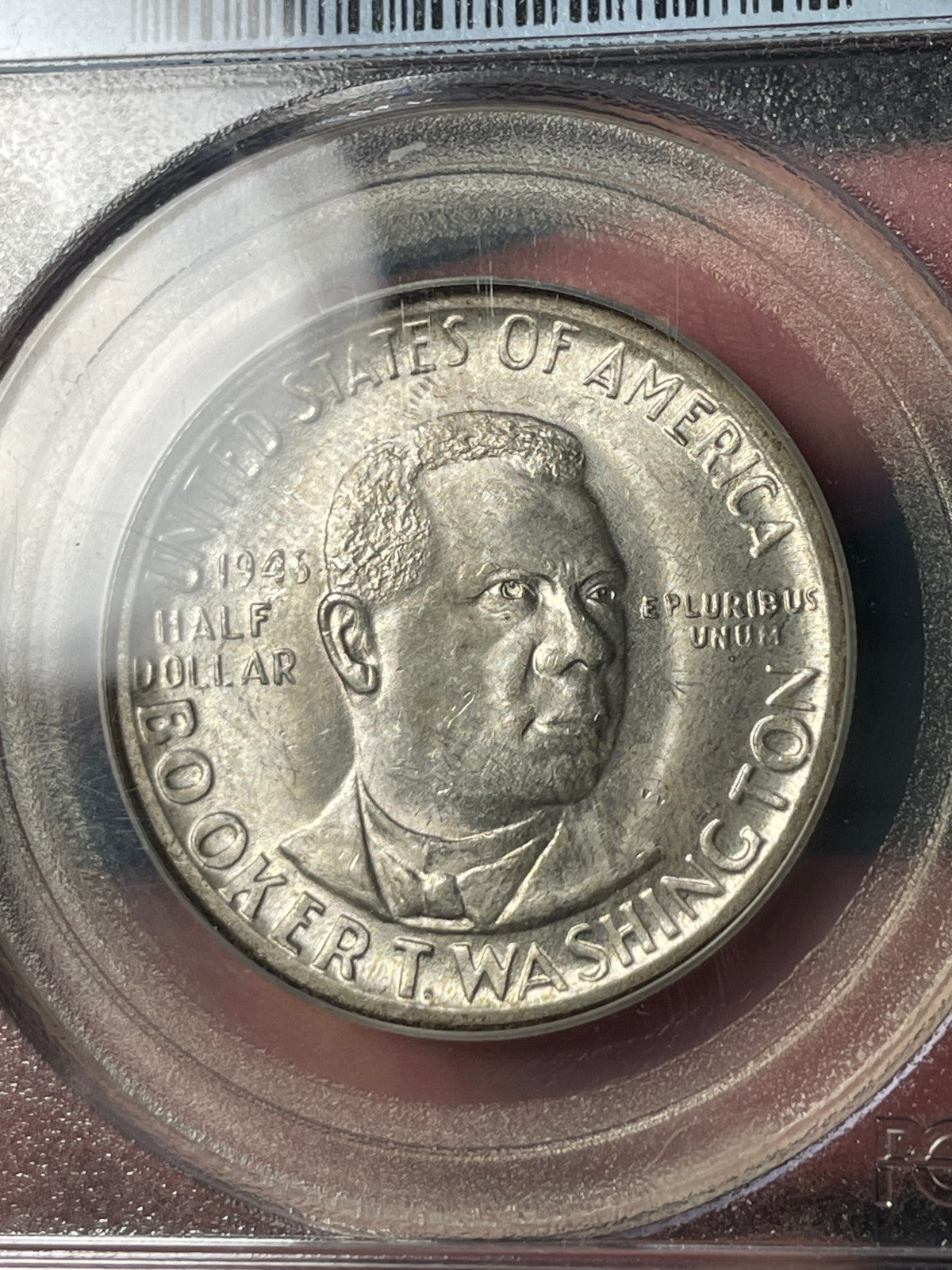 1946-D PCGS MS64 CAC Booker T Washington Commemorative Half Dollar Old Blue